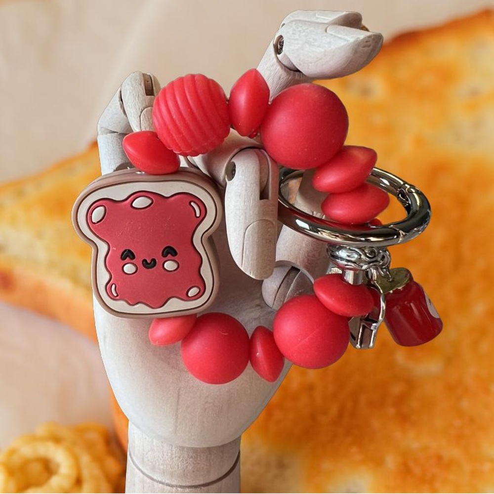 Strawberry Jam Beaded Mini Keychain / Tumbler Cup Charm / Purse Charm